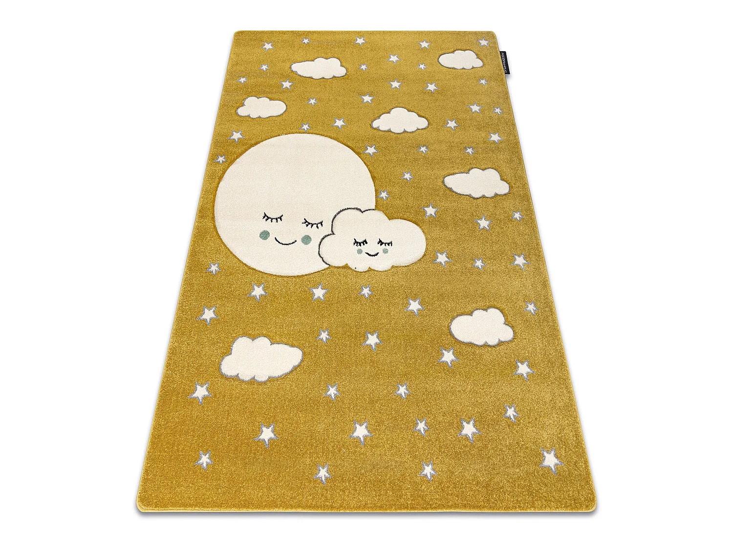 Tapijt PETIT MOON maan , Sterretje , wolken goud 240x330 cm