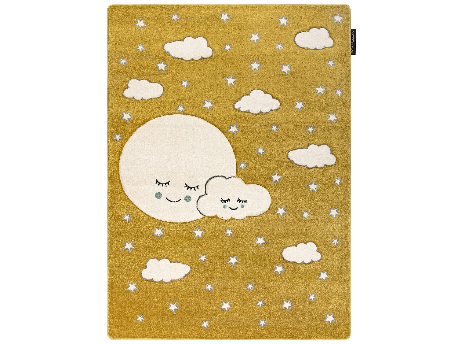 Tapijt PETIT MOON maan , Sterretje , wolken goud 240x330 cm