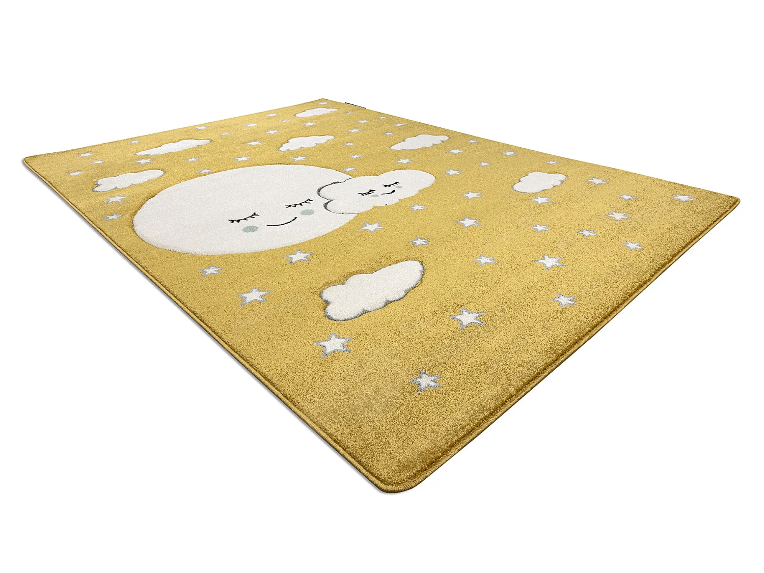 Tapijt PETIT MOON maan , Sterretje , wolken goud 240x330 cm