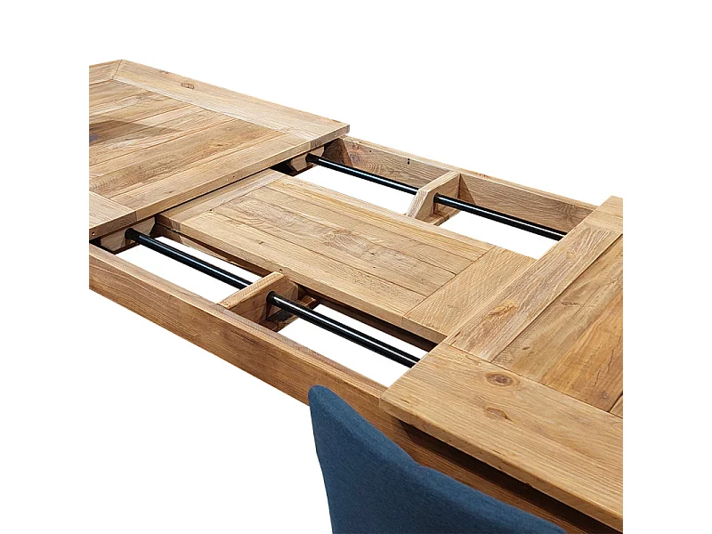 Table extensible 224 à 304 cm en bois de pin massif recyclé - CHALET