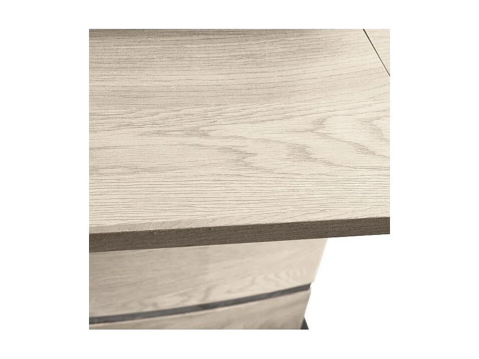 Table extensible 140/180 cm décor chêne clair cendré - LEANDRE