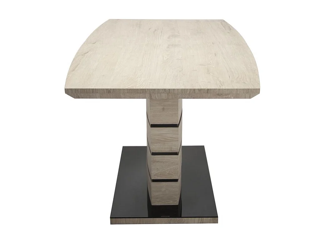 Table extensible 140/180 cm décor chêne clair cendré - LEANDRE