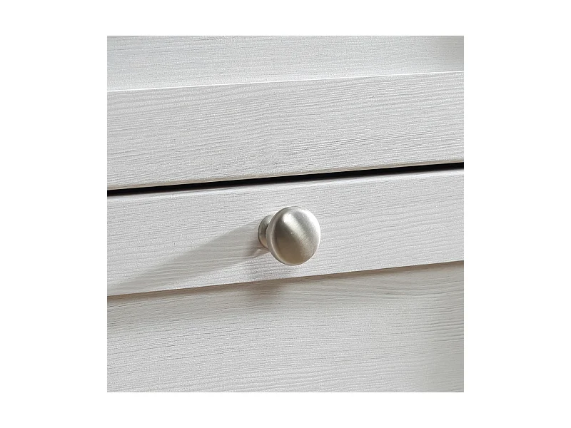 Buffet vitrine 3 portes 2 tiroirs + LED décor chêne blanchi - ANGELE