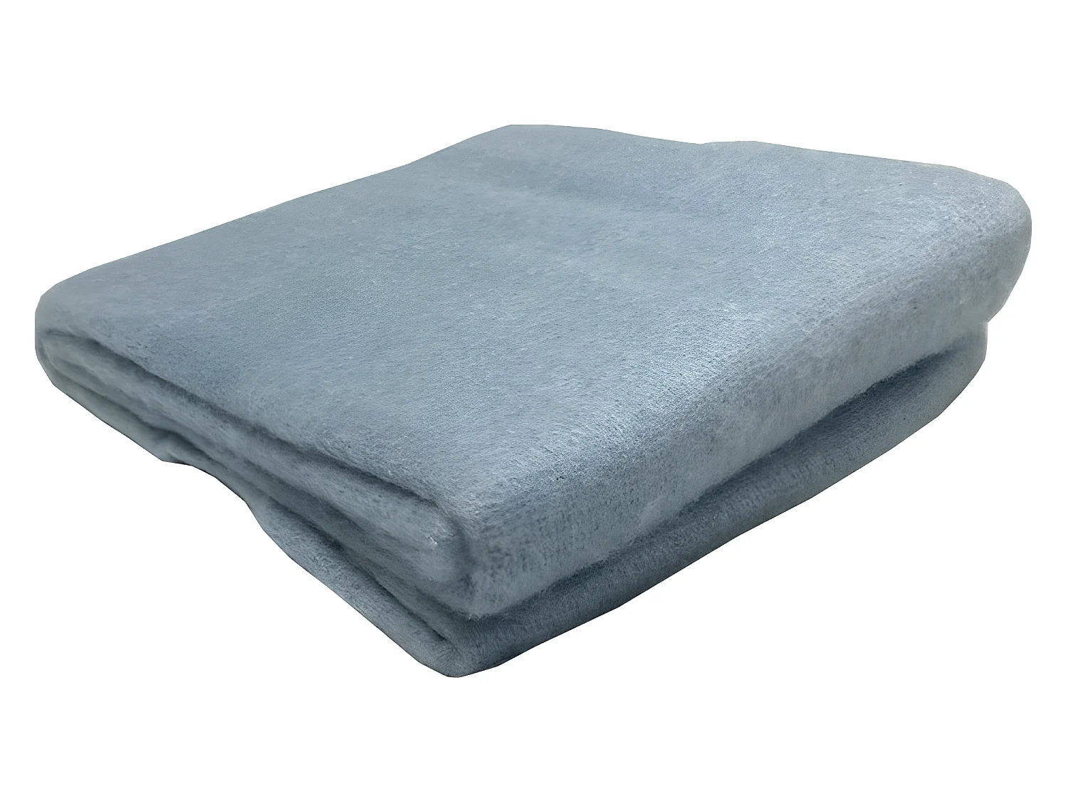 Plaid bleu clair 130 x 170 cm doux avec franges - BEHA 0983