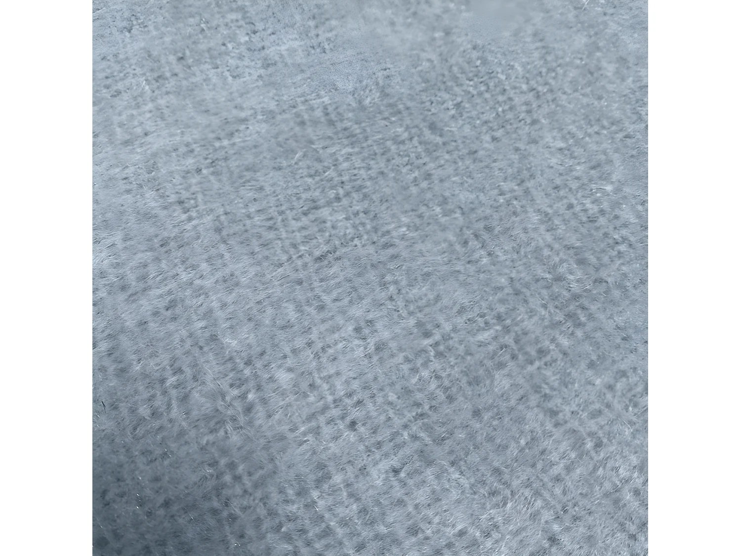 Plaid bleu clair 130 x 170 cm doux avec franges - BEHA 0983