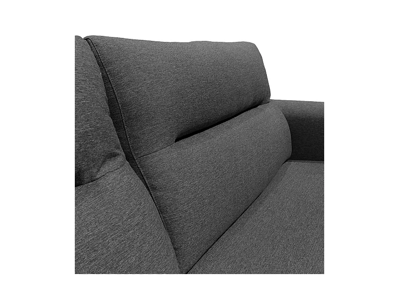 Canapé convertible 3p tissu gris anthracite couchage 160x190 cm - VIGO