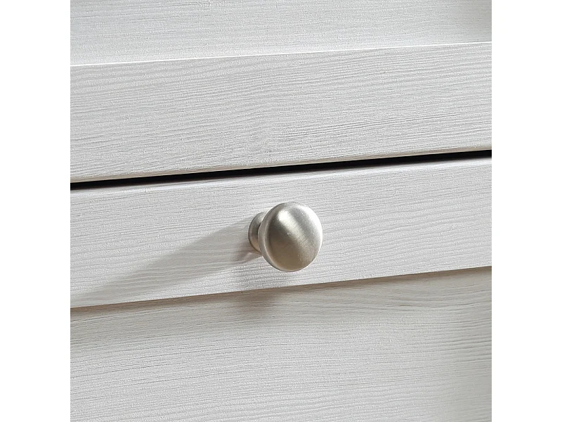 Buffet 160 cm 2 portes 3 tiroirs décor chêne clair blanchi - ANGELE