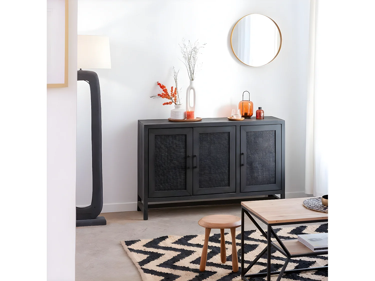 Tabouret en bois d'acacia Cézanne