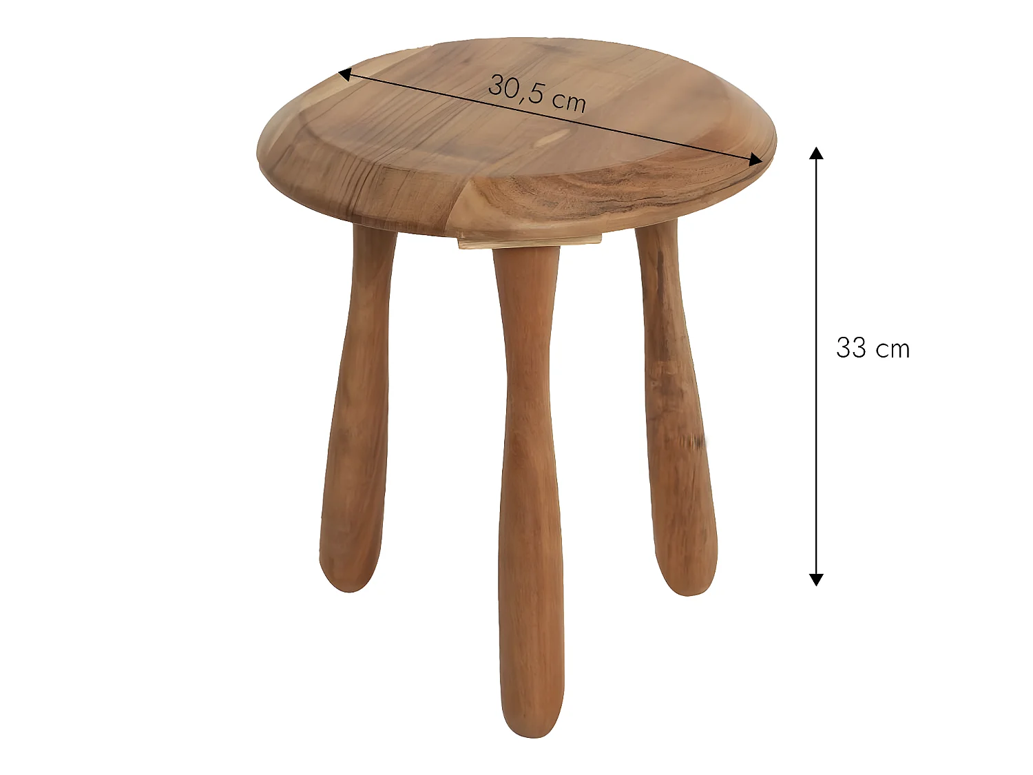 Tabouret en bois d'acacia Cézanne