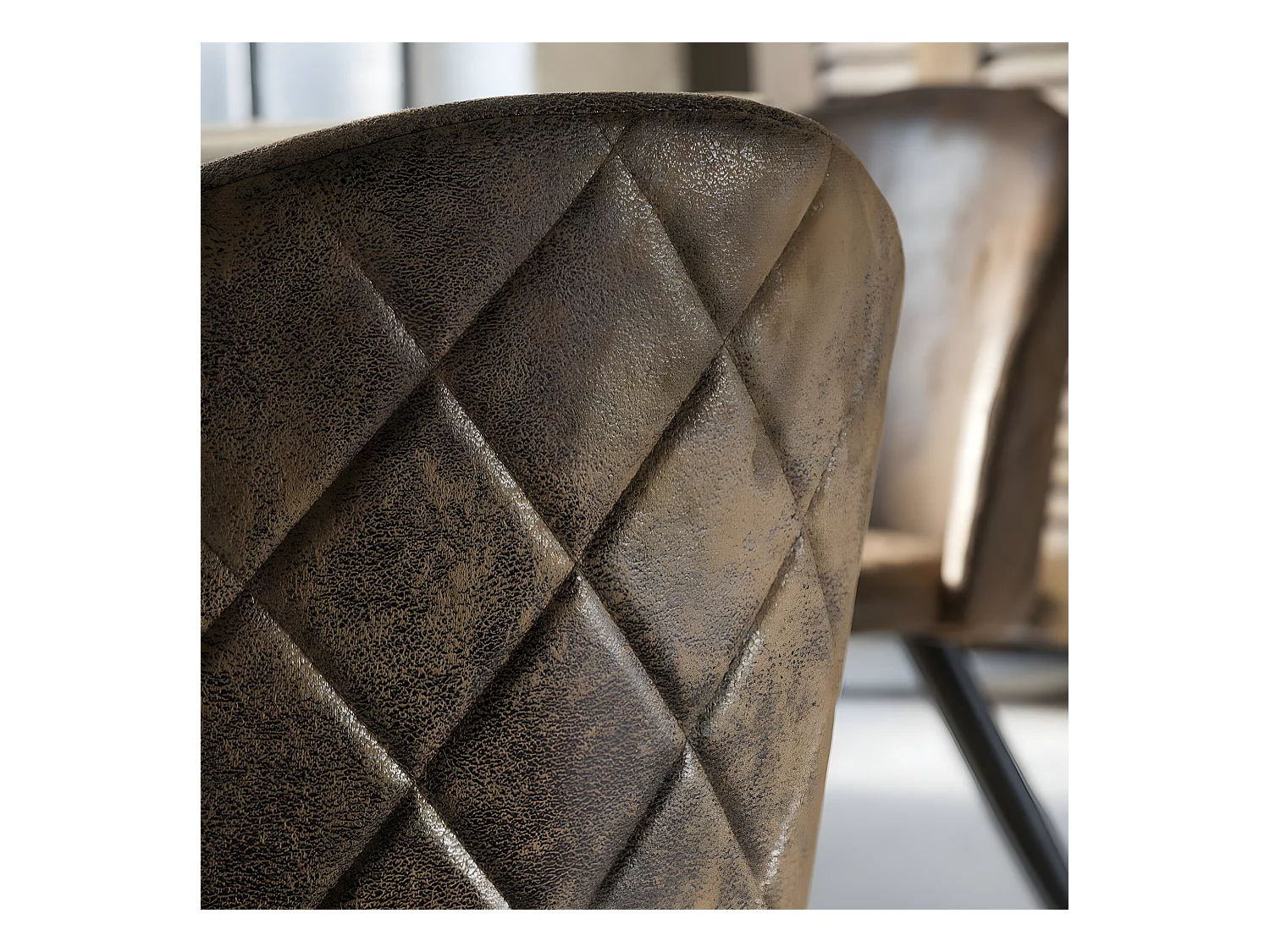 Chaise marron chocolat Jasmine (lot de 2)