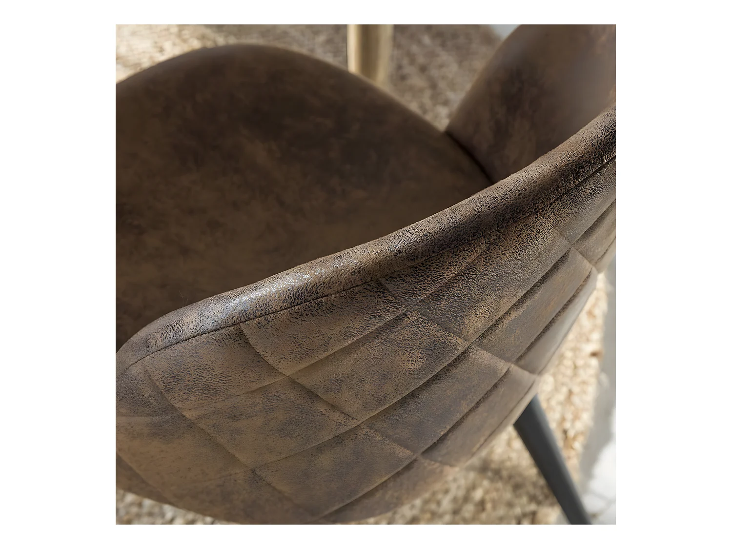 Chaise marron chocolat Jasmine (lot de 2)