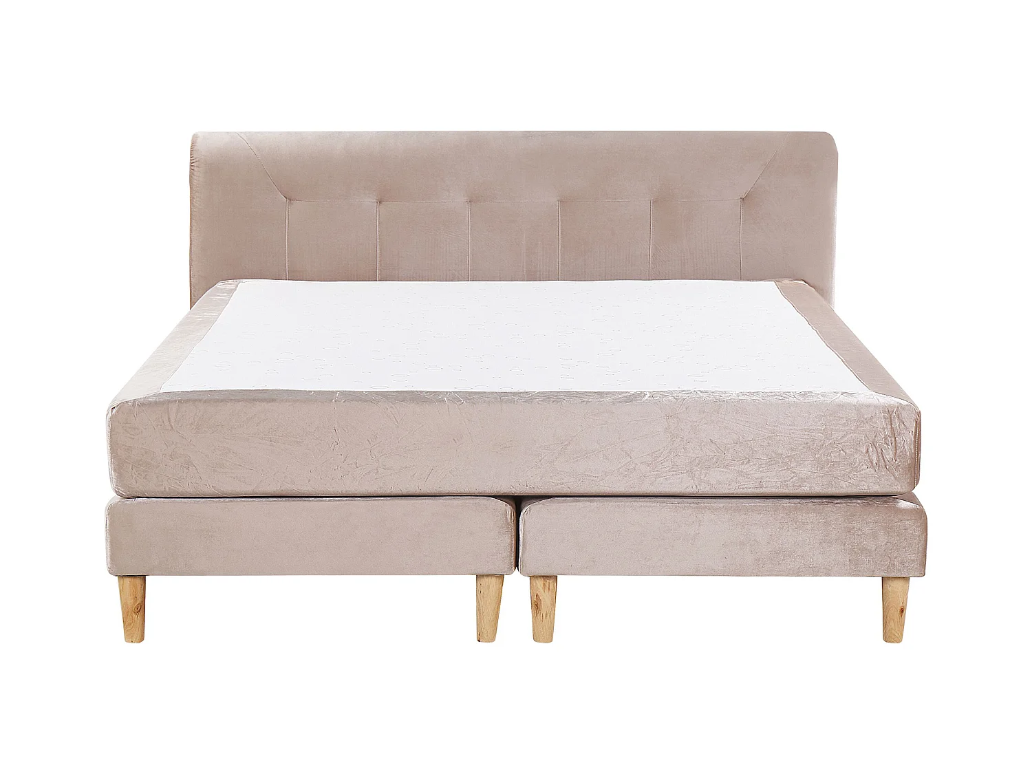 Boxspring Fluweel MARQUISE 180 x 200 cm Beige