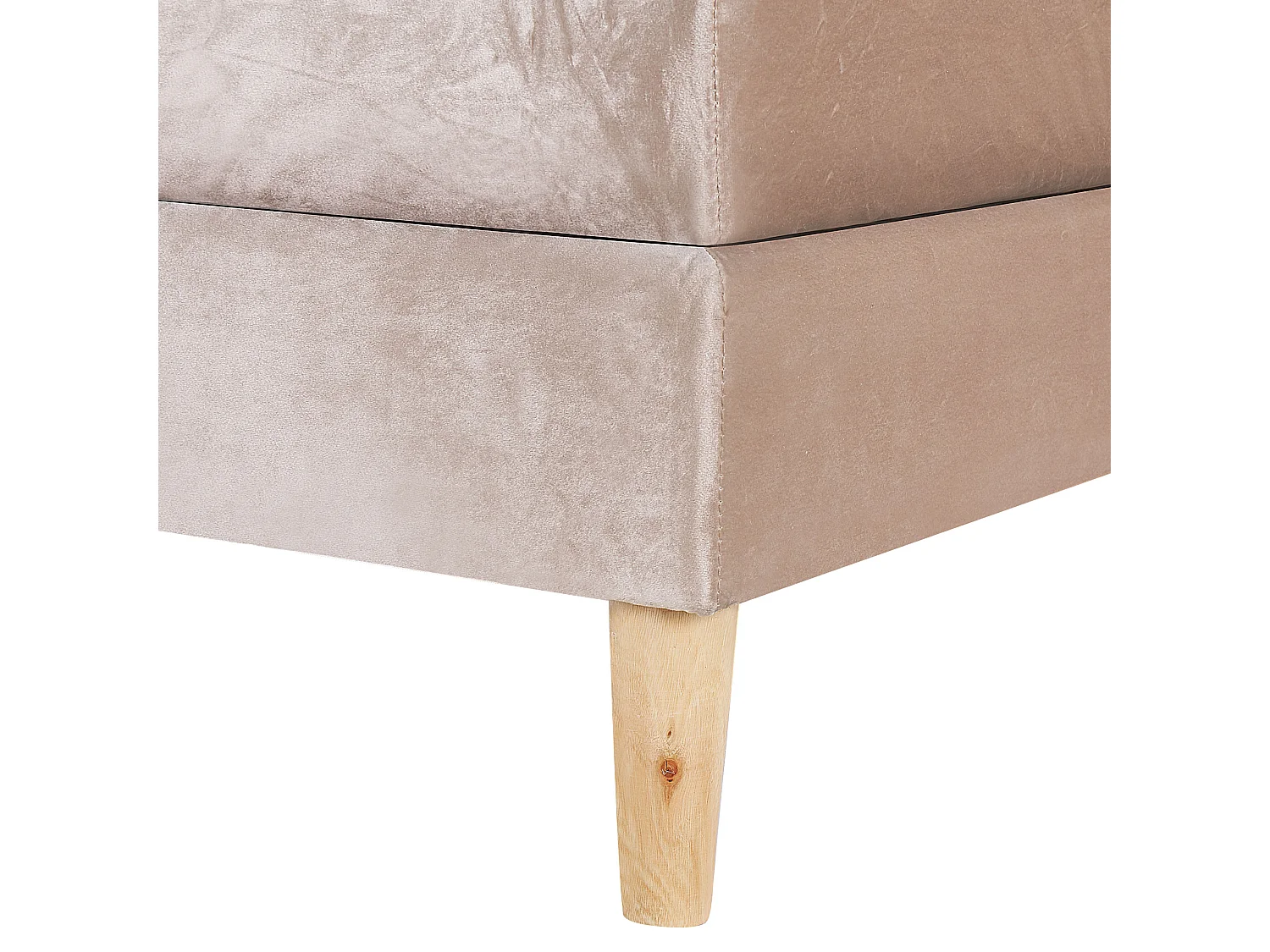 Lit Boxspring Velours MARQUISE 180 x 200 cm Beige