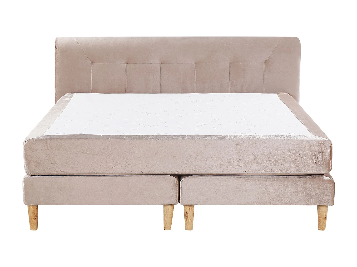 Boxspring Fluweel MARQUISE 180 x 200 cm Beige