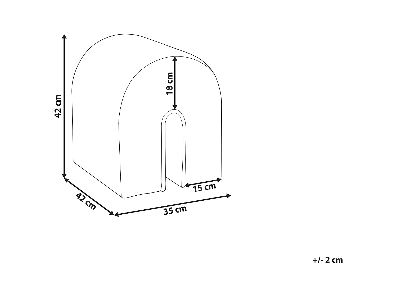 Pufe MODOC Veludo Rosa 35 cm 42 cm 42 cm