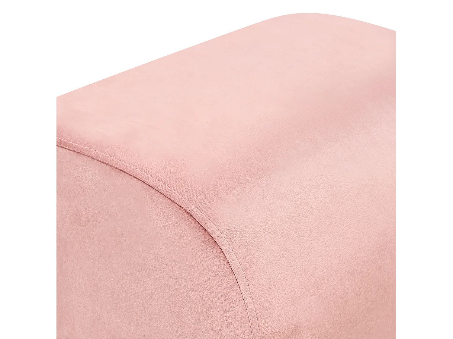 Pouf Samt rosa U-Form 42 x 42 x 35 cm Samthocker Sitzhocker Glamour Look Modoc