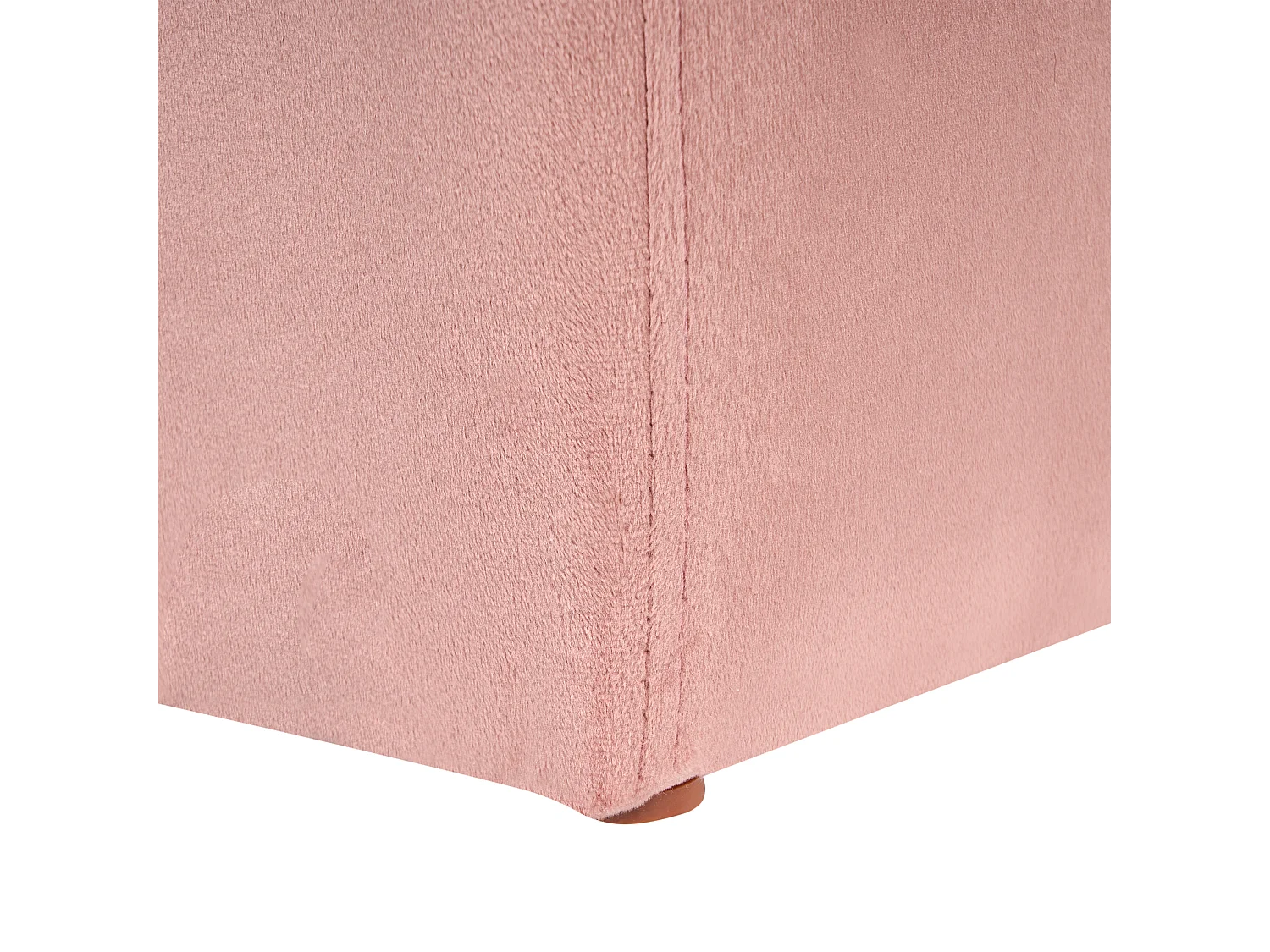 Pouf Samt rosa U-Form 42 x 42 x 35 cm Samthocker Sitzhocker Glamour Look Modoc