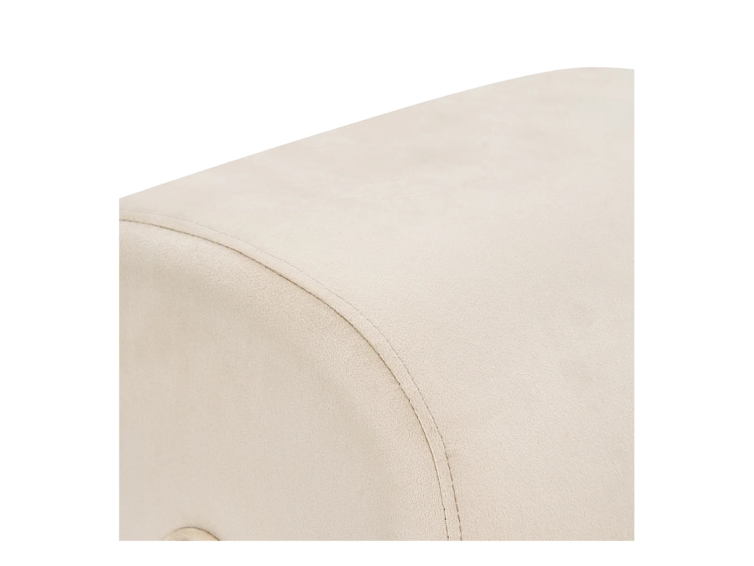 Pouf MODOC Samtstoff Beige 35 cm 42 cm 42 cm