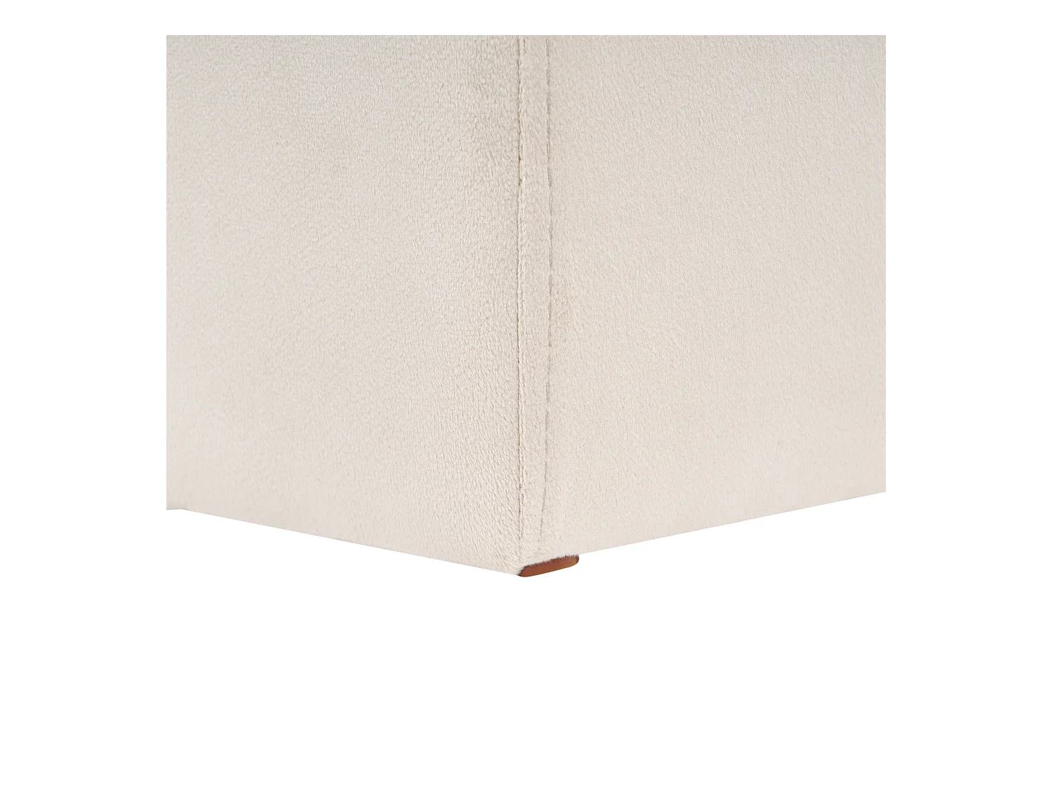 Pouf MODOC Samtstoff Beige 35 cm 42 cm 42 cm