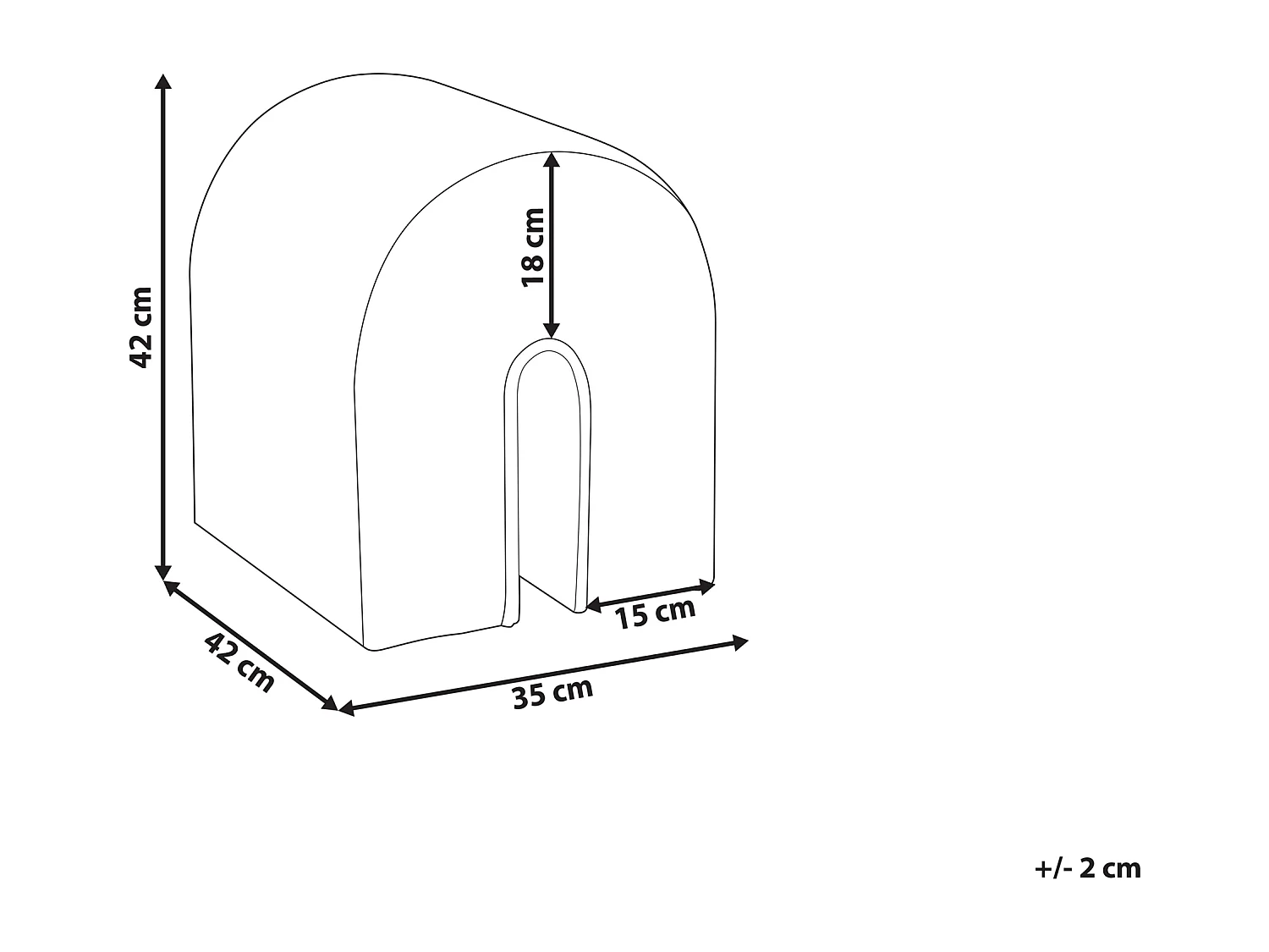 Pouf MODOC Velours Beige