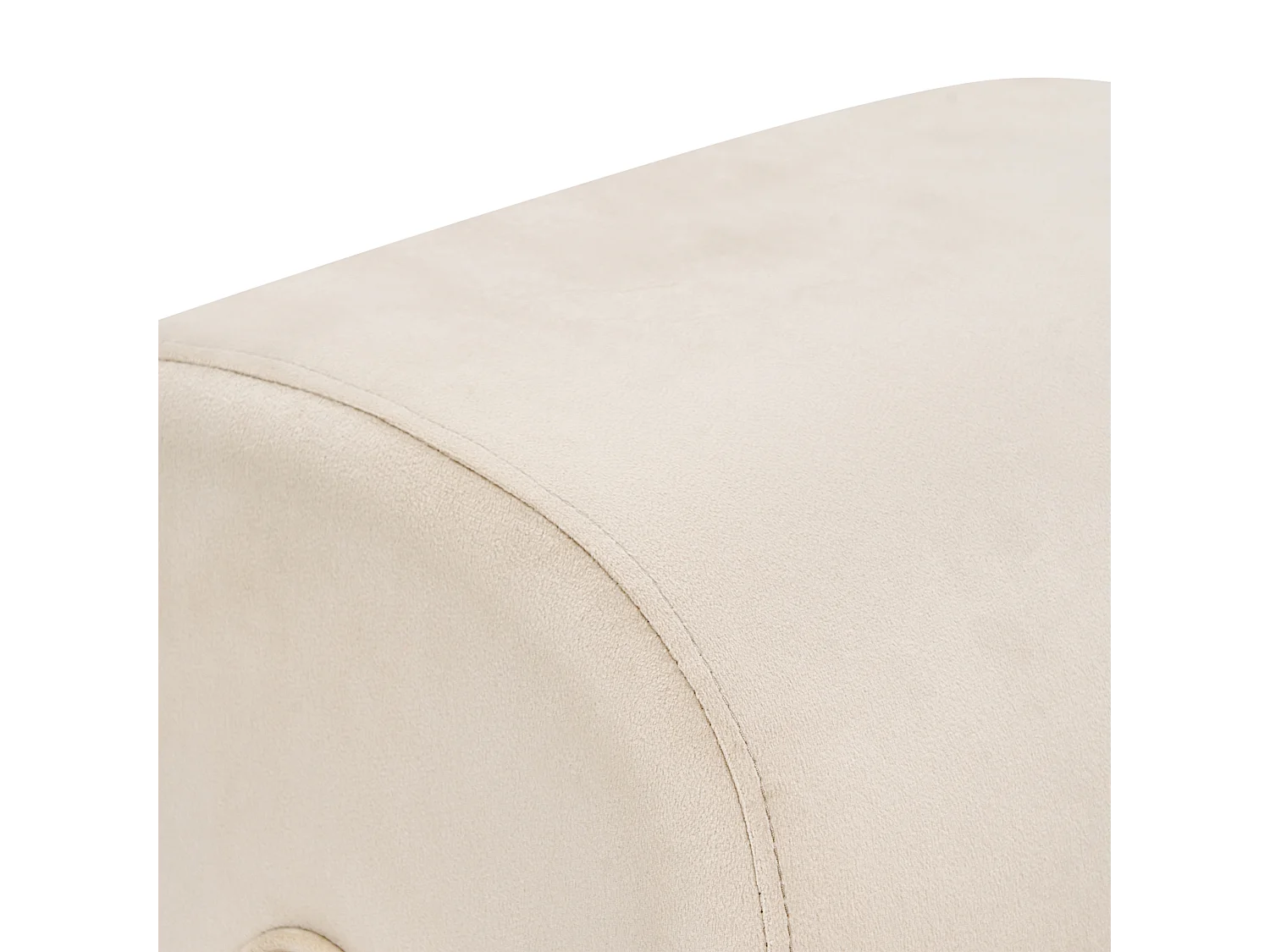 Pouf MODOC Velluto Beige 35 cm 42 cm 42 cm