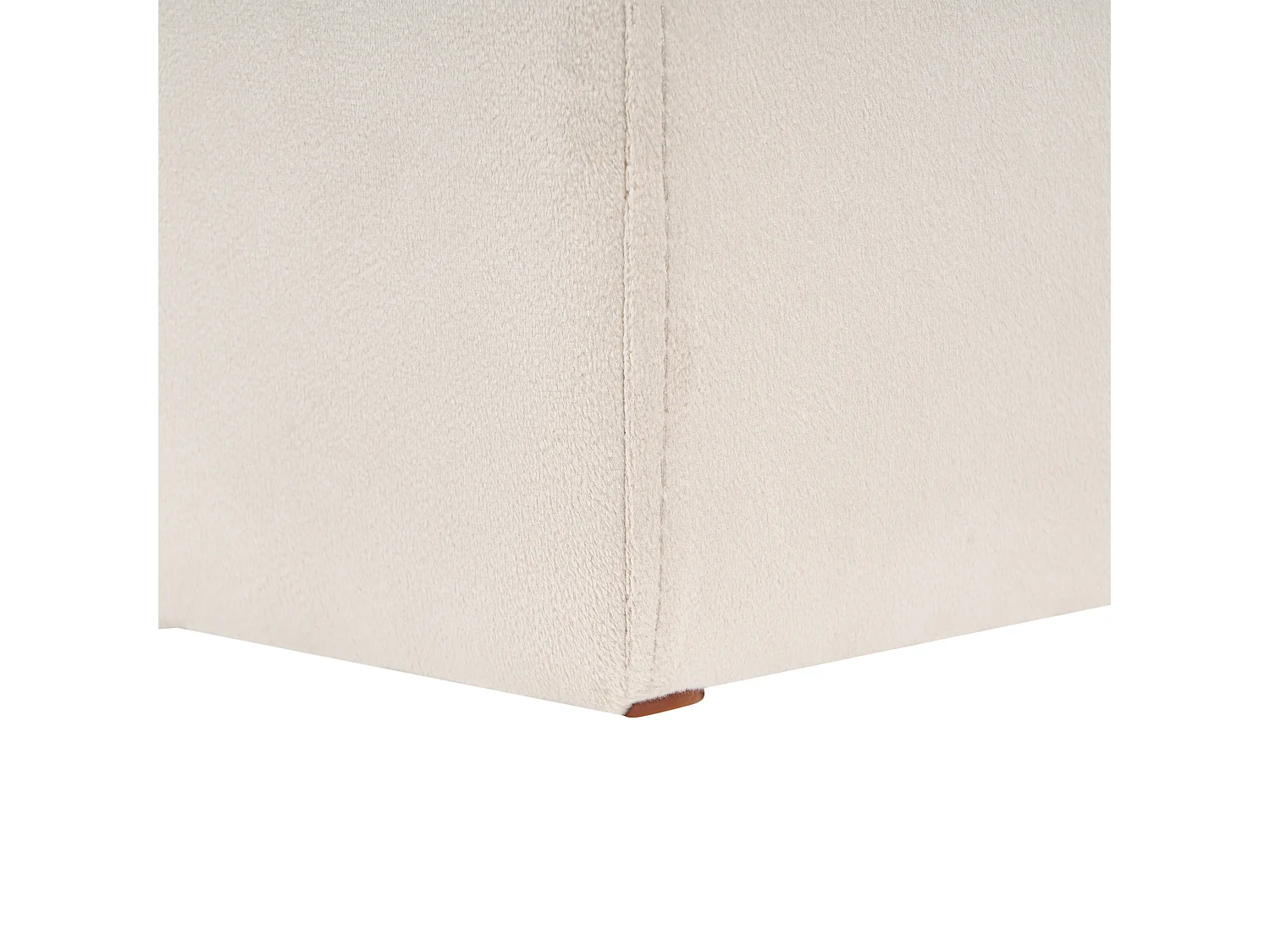 Pouf MODOC Velluto Beige 35 cm 42 cm 42 cm