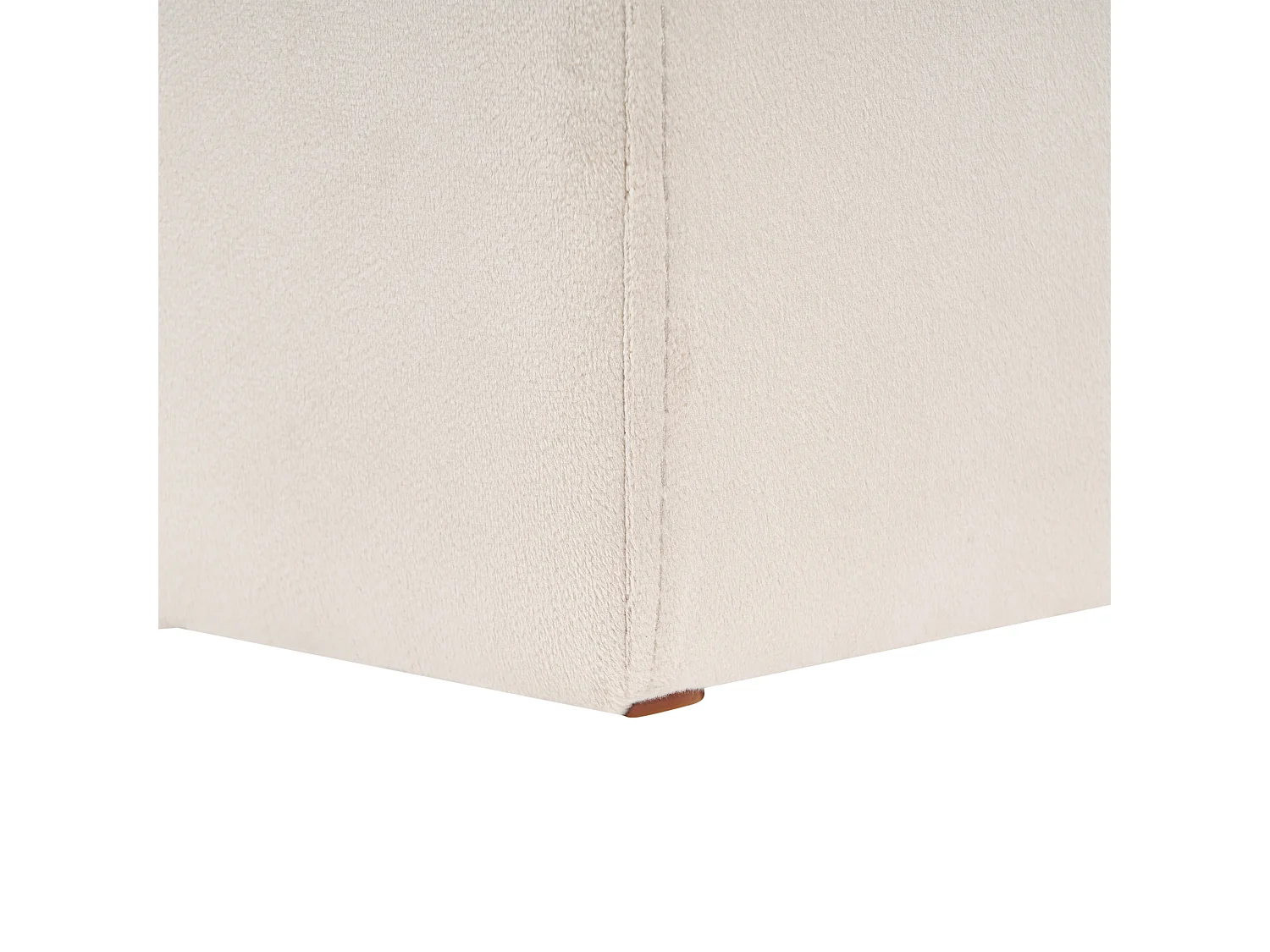 Pouf MODOC Velours Beige 35 cm 42 cm 42 cm