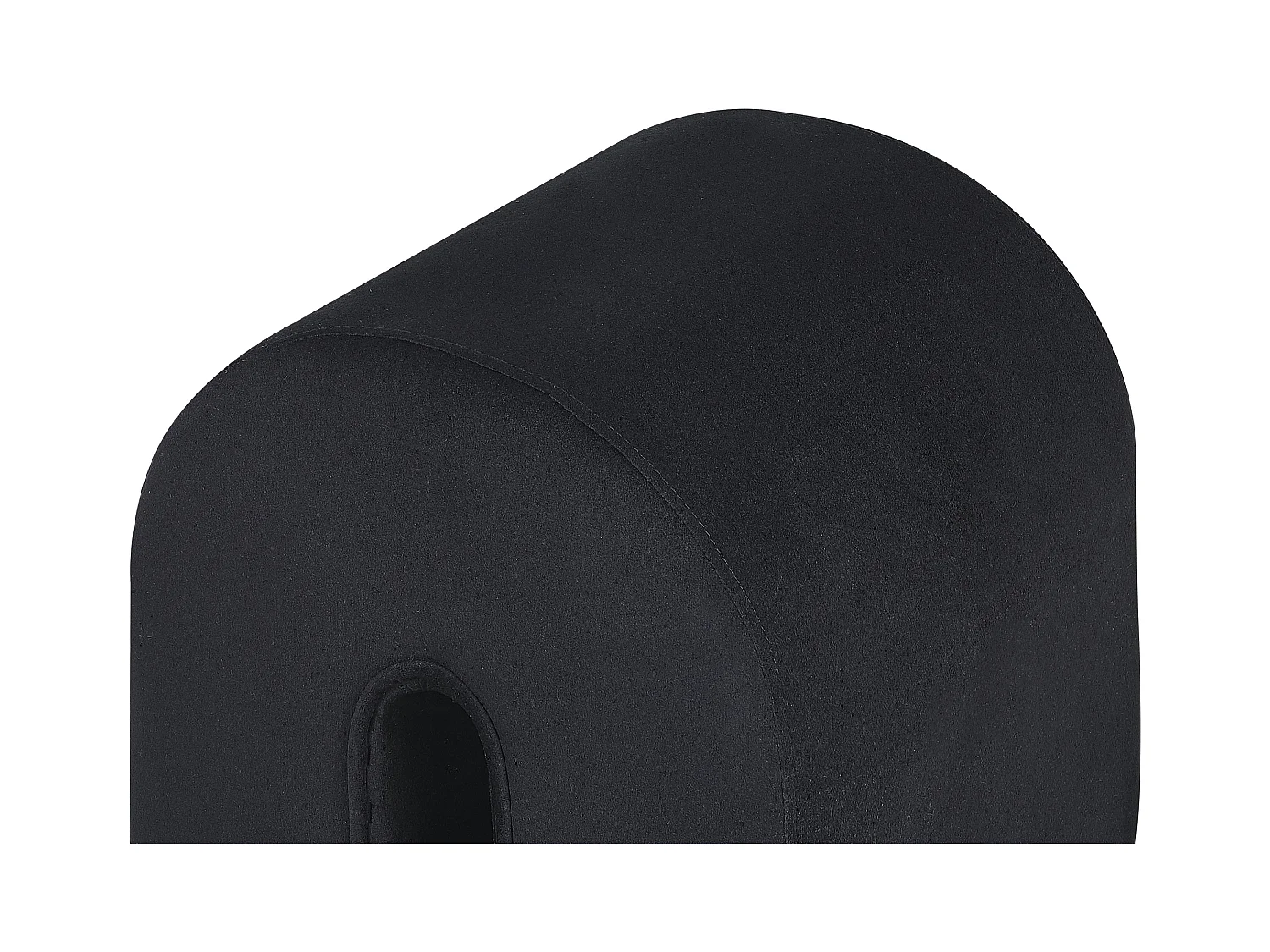 Pouf velluto nero 35 x 42 x 42 cm MODOC