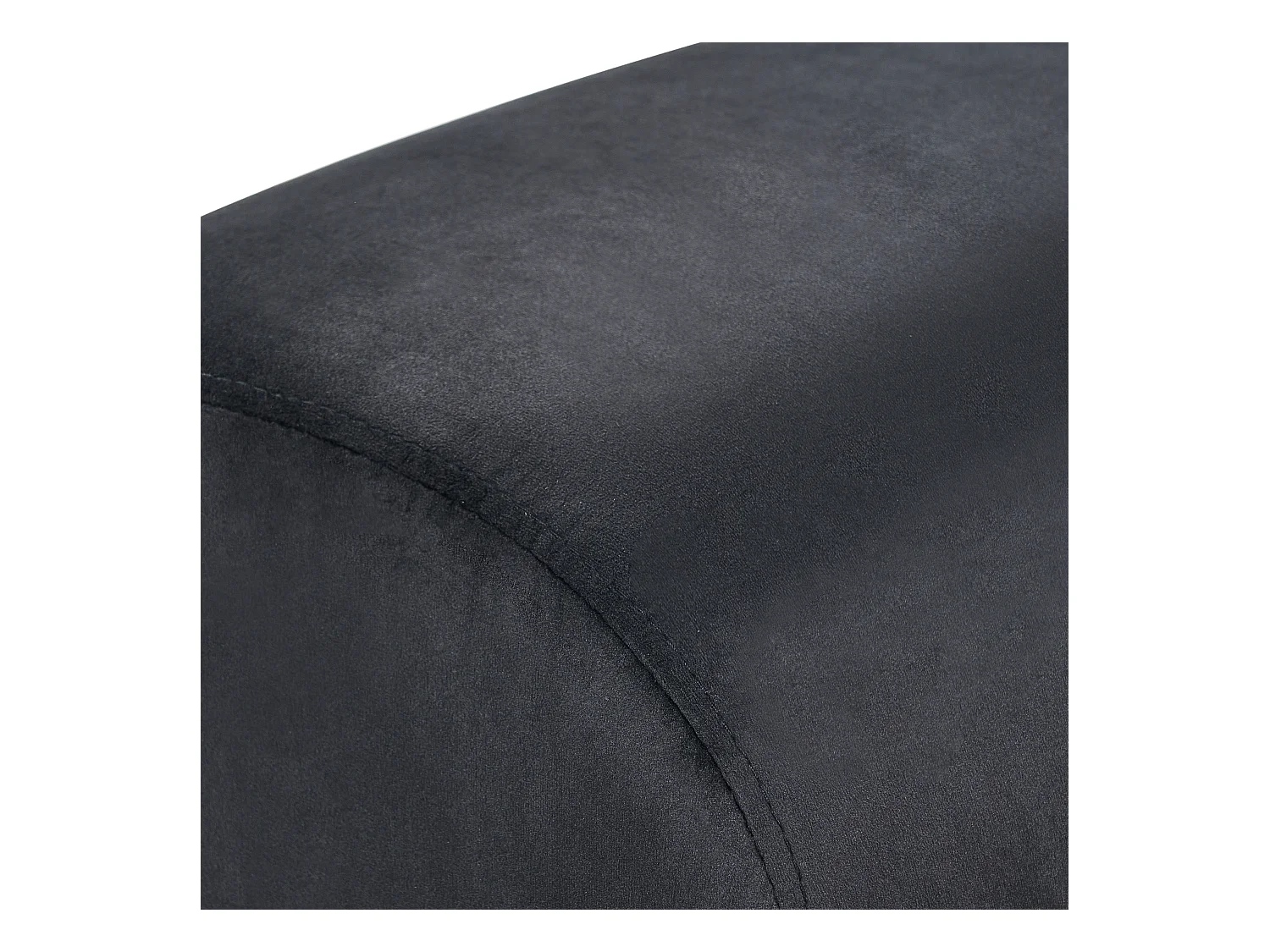Pouf velluto nero 35 x 42 x 42 cm MODOC