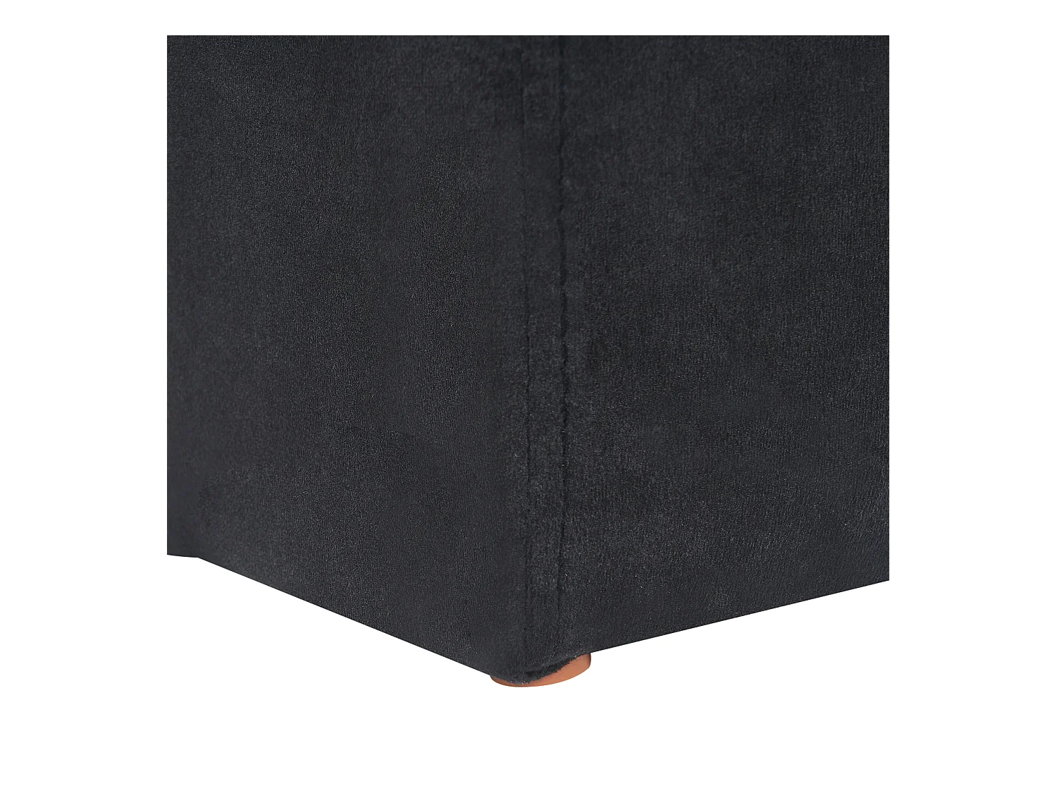 Pouf velluto nero 35 x 42 x 42 cm MODOC