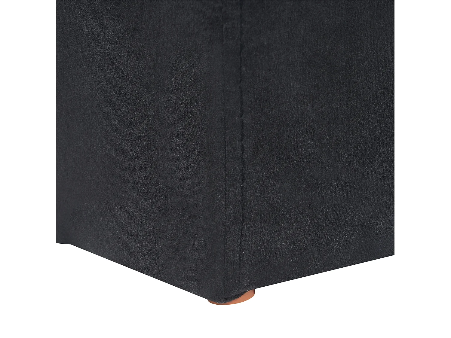 Puf de terciopelo negro 35 x 42 cm MODOC