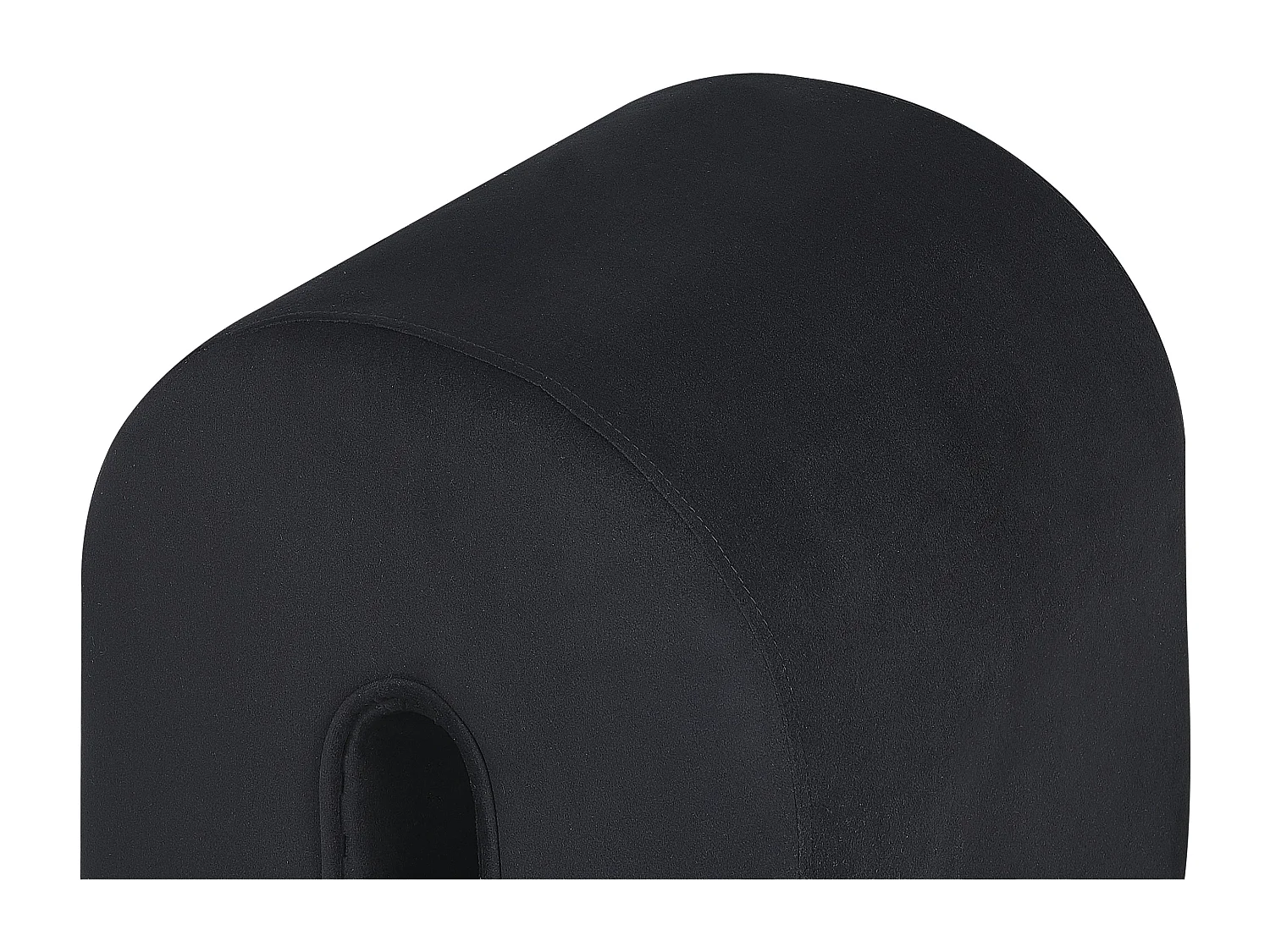 Poef fluweel zwart 35 x 42 x 42 cm MODOC