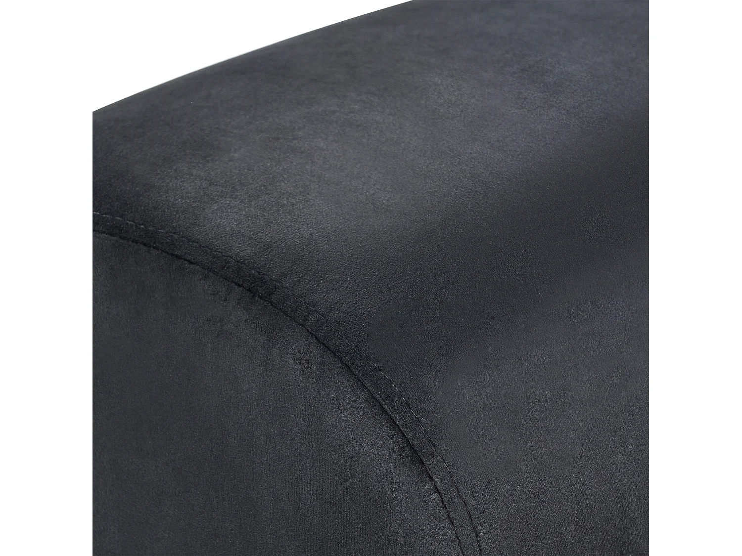Poef fluweel zwart 35 x 42 x 42 cm MODOC