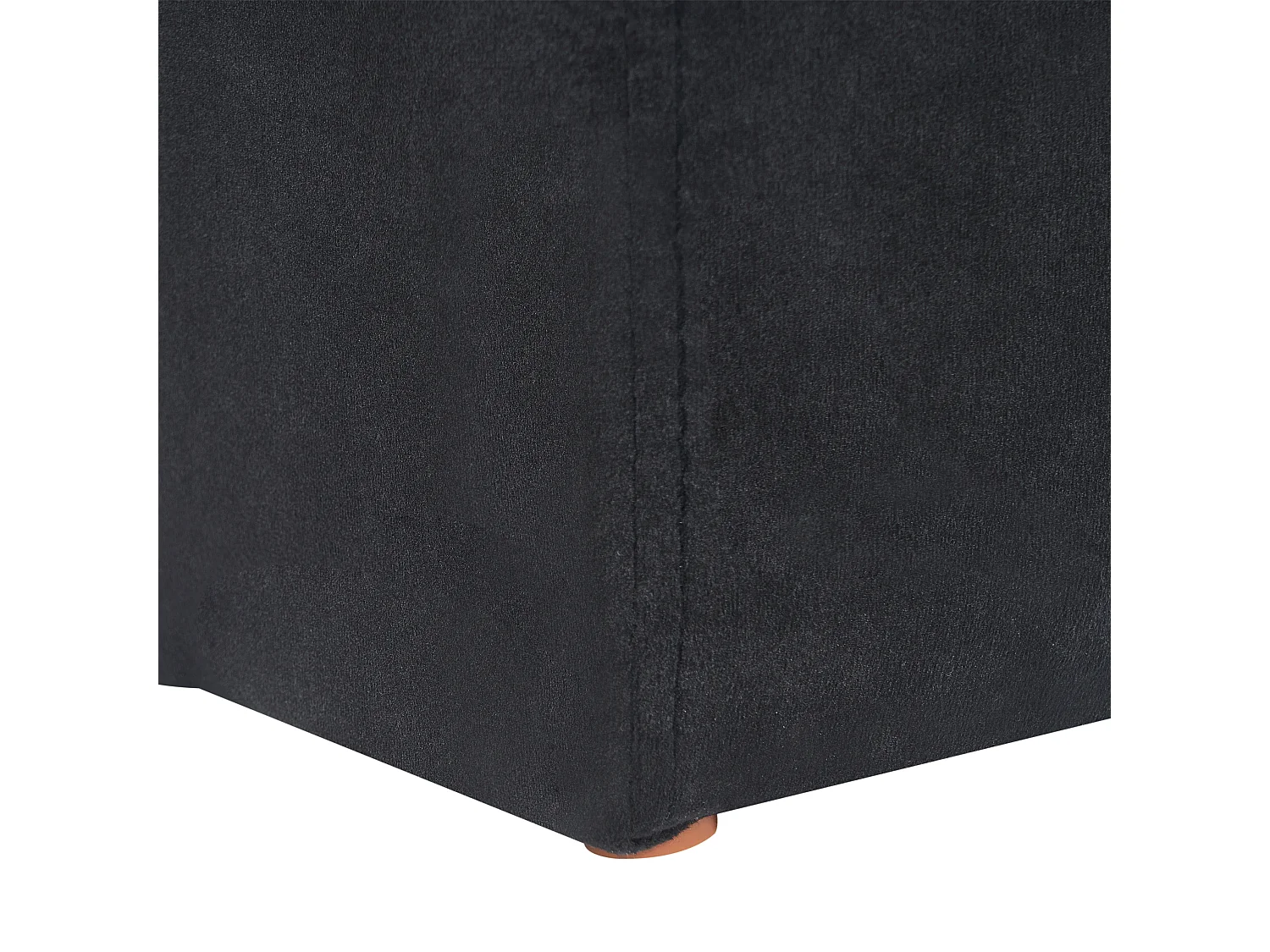Poef fluweel zwart 35 x 42 x 42 cm MODOC