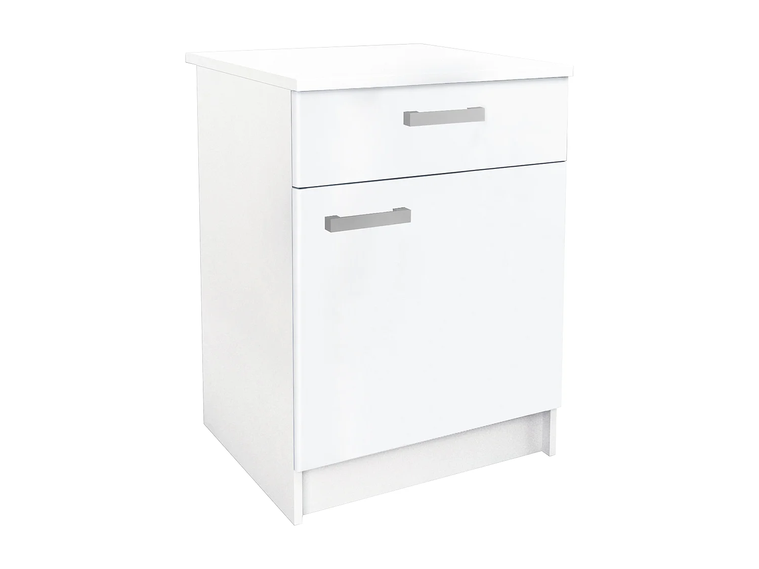 Kjøkkenmoduler - 1 underskap & 1 overskap - 2 dører & 1 skuff - Høyglans hvit - TRATTORIA