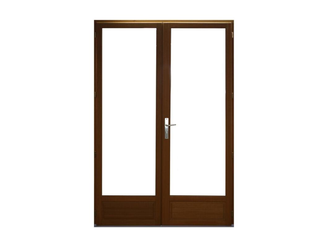 Porte Fenêtre Bois 2 Vantaux H225 X L140 Côtes Tableau Gd Menuiseries