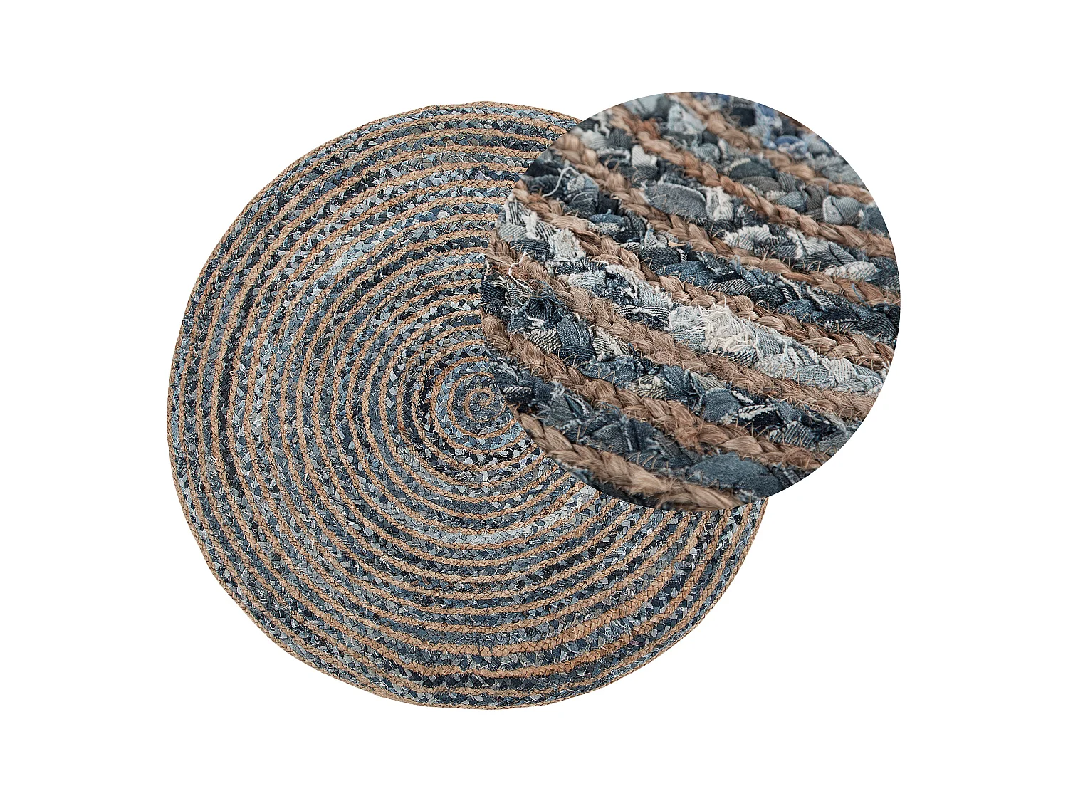 Vloerkleed MASLAK ø 120 cm Jute Grijs