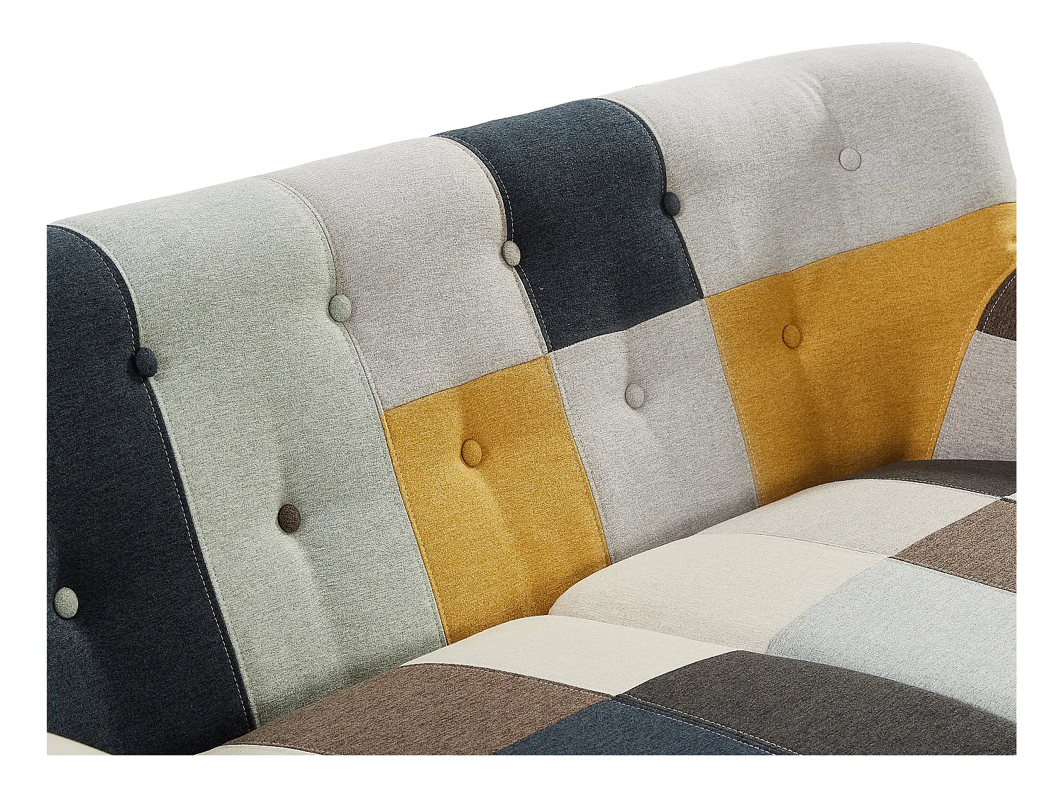 Sofá de 3+2 plazas de tela patchwork SERTI II