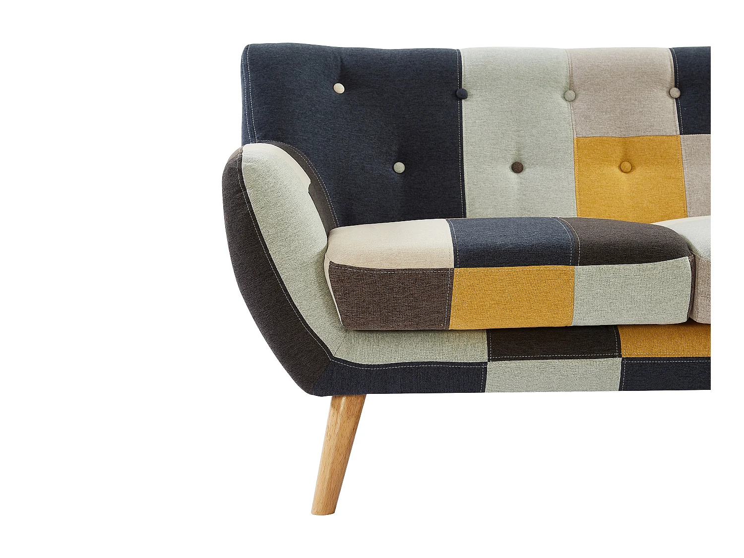 Couchgarnitur 3+2+1 - Patchwork - Mehrfarbig - SERTI II