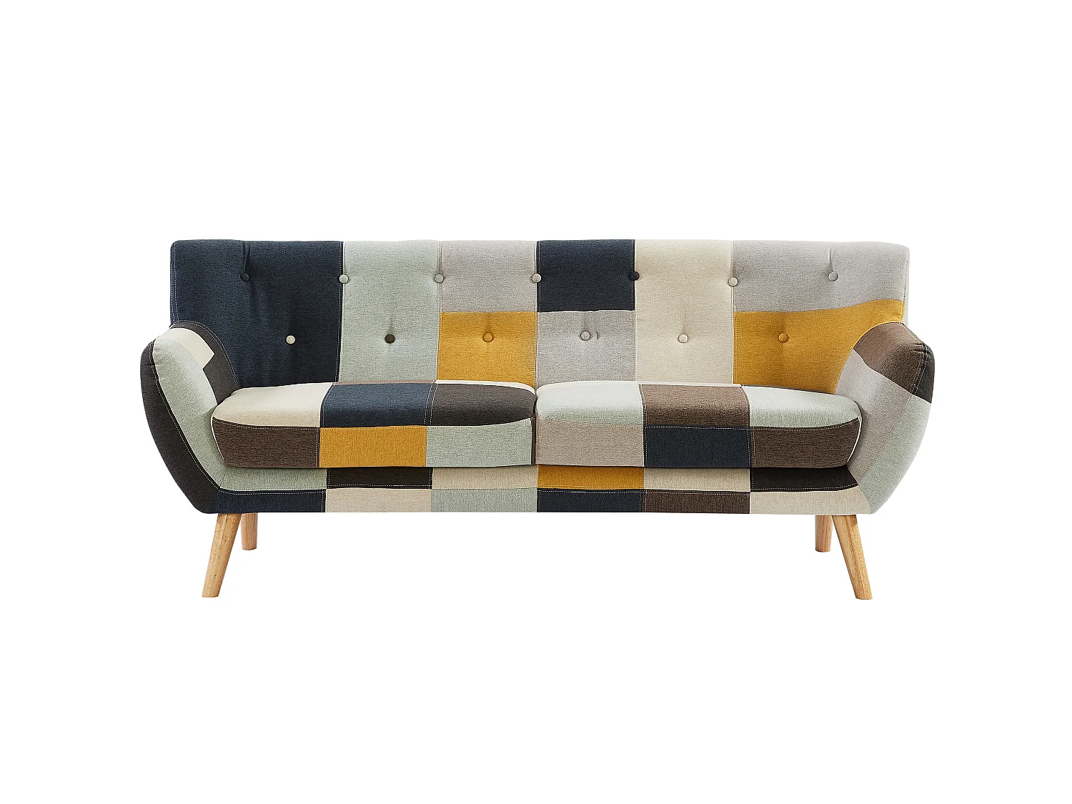 Couchgarnitur 3+2+1 - Patchwork - Mehrfarbig - SERTI II