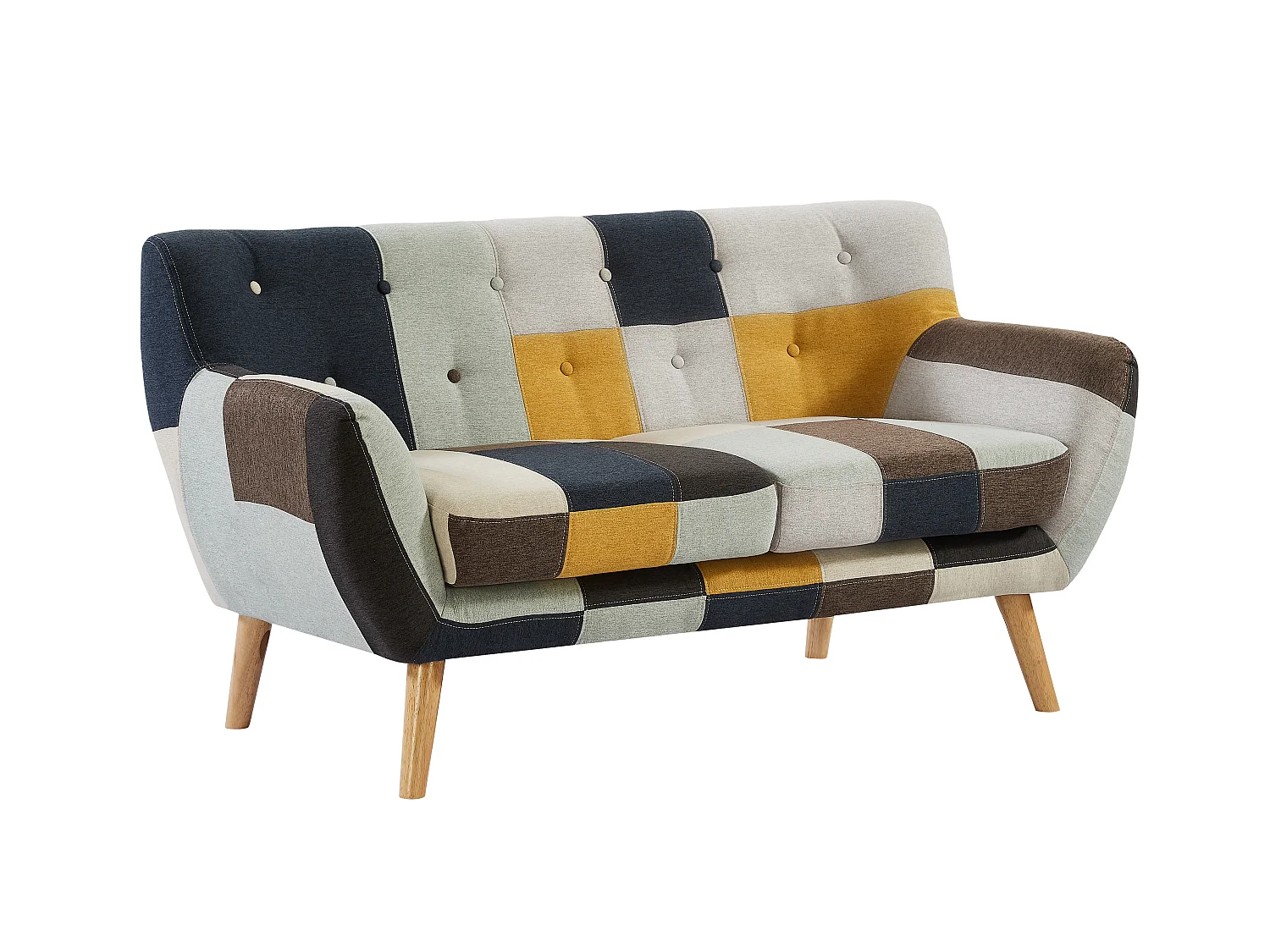 3-personers sofaer, 2-personers sofa og en lænestol i patchwork stof SERTI II