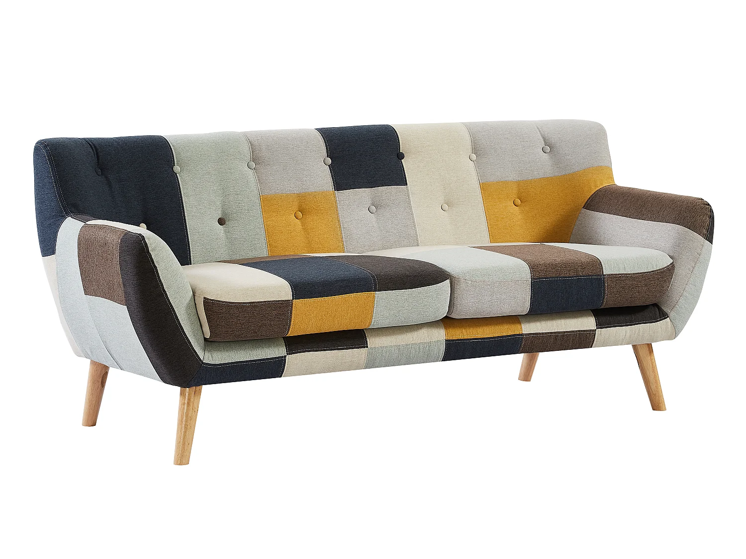 Couchgarnitur 3+2+1 - Patchwork - Mehrfarbig - SERTI II