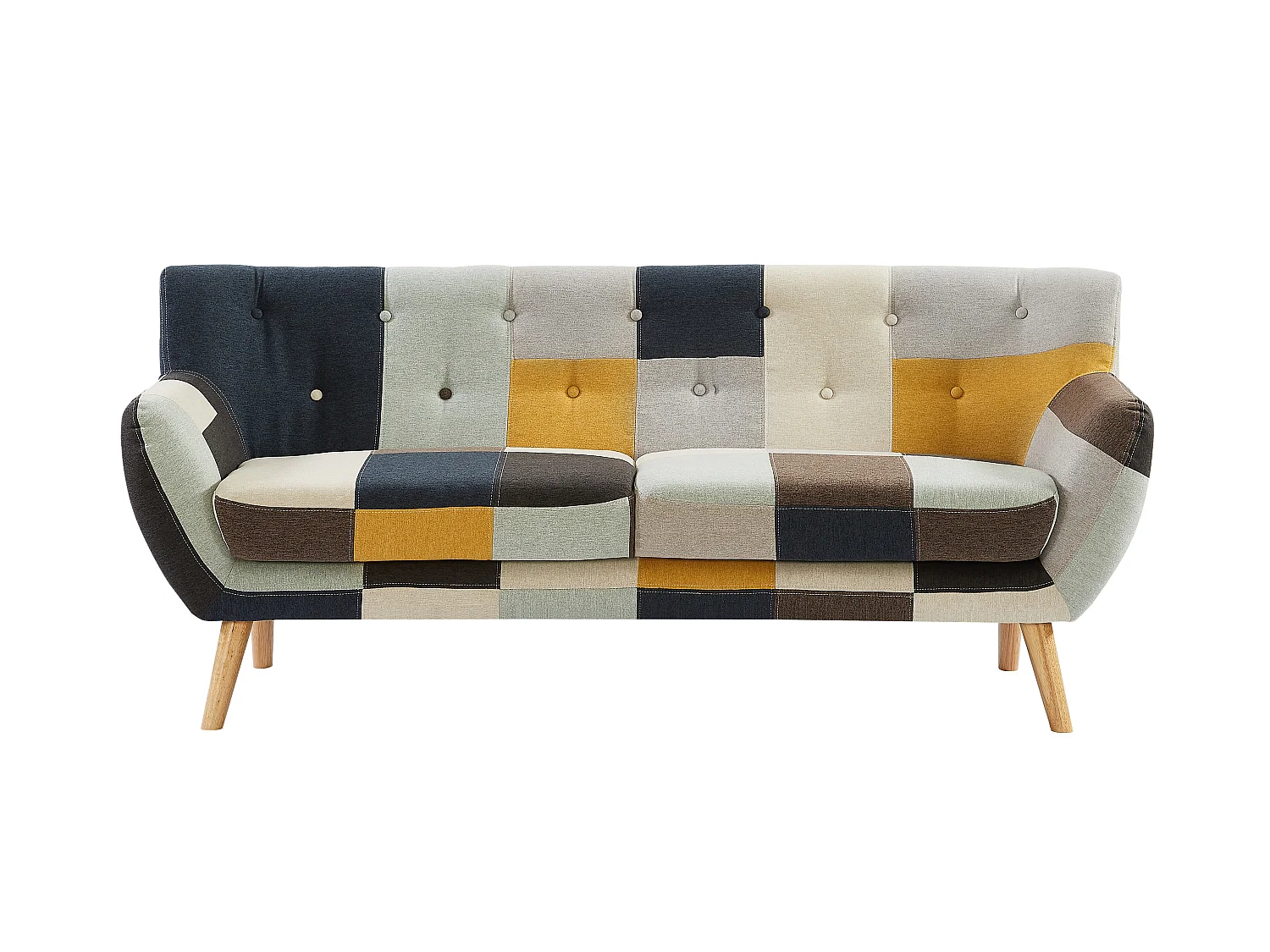 Couchgarnitur 3+2+1 - Patchwork - Mehrfarbig - SERTI II