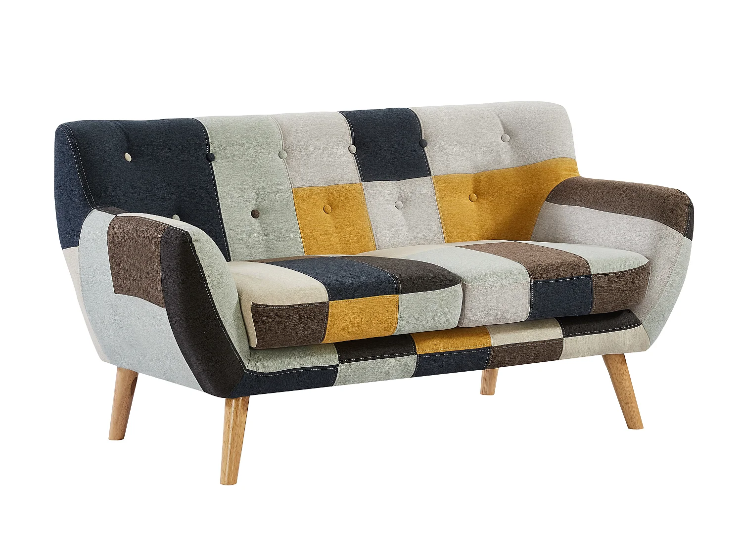 Couchgarnitur 3+2+1 - Patchwork - Mehrfarbig - SERTI II