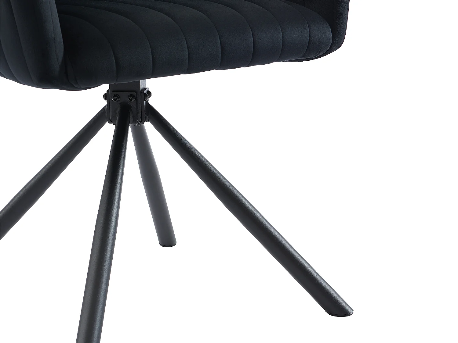 Set van 6 stoelen met fluweel en metalen armleuningen - Zwart - IZIALI van Pascal MORABITO