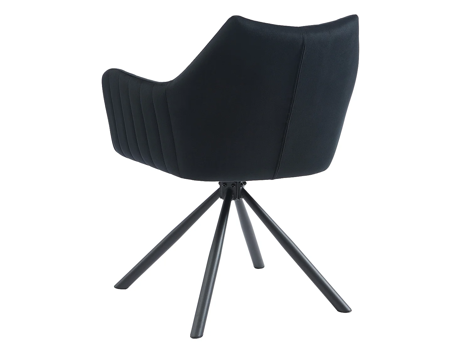 Set van 6 stoelen met fluweel en metalen armleuningen - Zwart - IZIALI van Pascal MORABITO