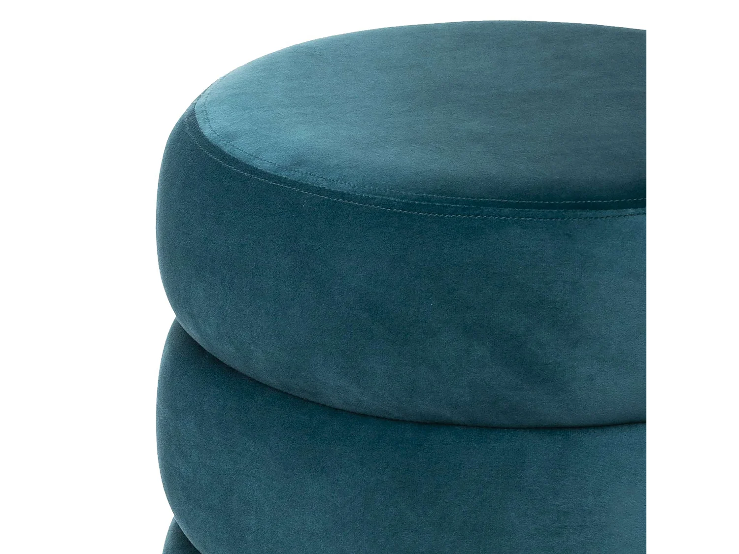 Pouf Velours Design "Sinan" 40cm Bleu Canard