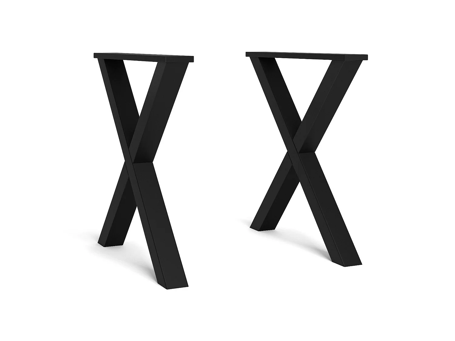 Support - Suclette, Benen in x, 72x10x72cm, Massief hout, Zwart, Noordse stijl