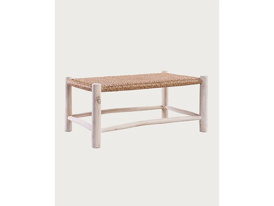 Jaya - Table basse Branche de teck et corde