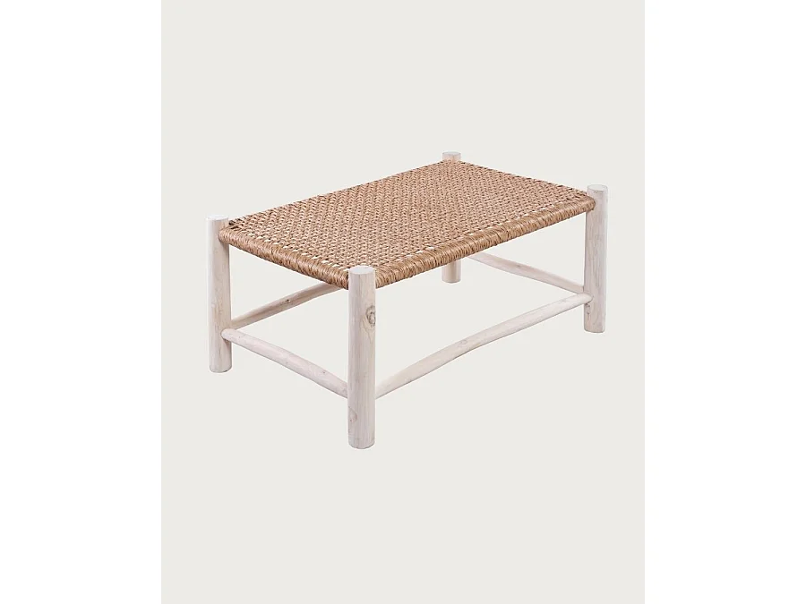 Jaya - Table basse Branche de teck et corde